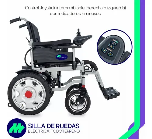 Silla De Ruedas Eléctrica Manual De Acero Premium Recargable Gris
