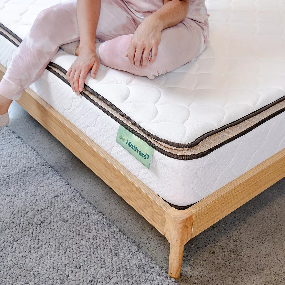 Colchon Queen Size Bio Cotton Memory Foam Bio Mattress Color Blanco