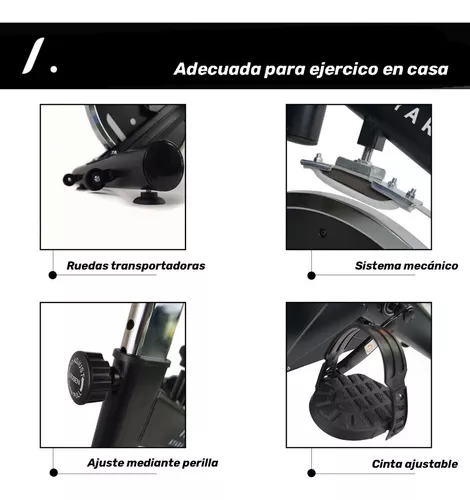 Ayara Bicicleta EstÃ¡tica Fija Spinning Fitness Cardio Bici01 Color Negro