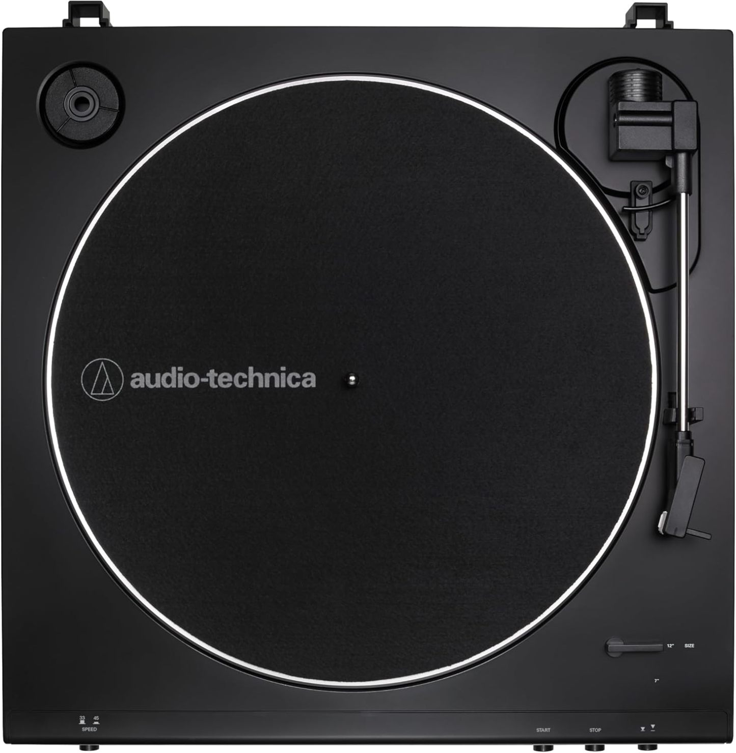 Audio-Technica - Tocadiscos AT-LP60X-BK totalmente automático con transmisión por correa, velocidades de 33/45 RPM (negro)