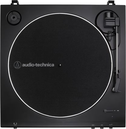 Audio-Technica - Tocadiscos AT-LP60X-BK totalmente automático con transmisión por correa, velocidades de 33/45 RPM (negro)