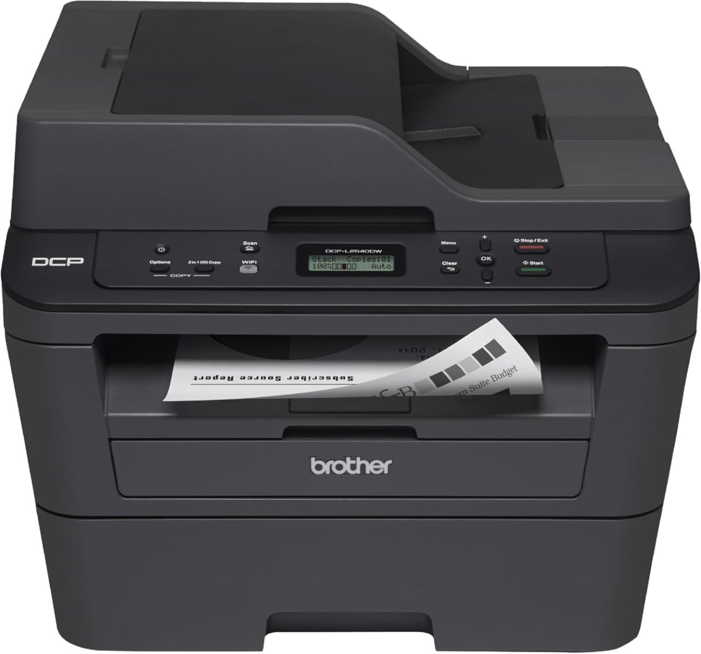 Brother Impresora Multifuncional Láser 3 en 1, DCPL2540DW| Impresión, Copiado y Escaneado| Multifunción, Impresión Dúplex, Conectividad Inalámbrica| Imprime 30 Págs. por Minuto