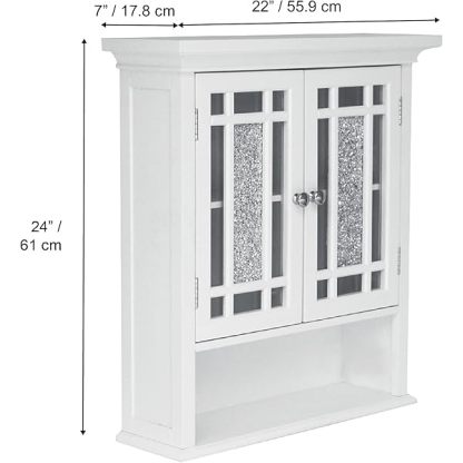 Clóset de Pared extraíble con Puertas Dobles, Color Blanco Pull Handle Wall Cabinet clóset de pared