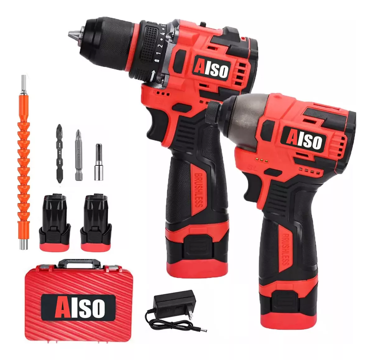 Kit De Sin Escobillas Atornillador De Impacto Y Taladro
