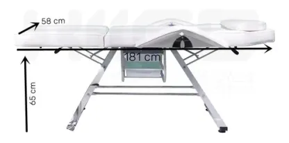 Silla Facial Profesional Cama Reclinable Sillón Masaje Spa Blanco Reclinable