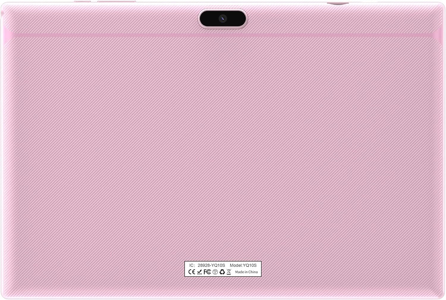 Tablet con teclado 2 en 1, Android 11, 10.1 pulgadas FHD, con teclado/mouse/funda/lápiz capacitivo/película templada, 64 GB+2 GB, Wi-Fi, cámara dual 8 MP, procesador quad core, batería 6,000 mAh, rosa