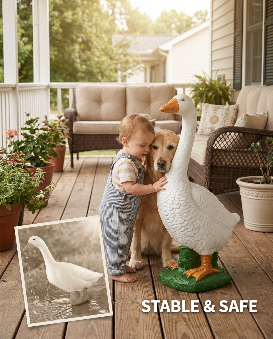Porch Goose 23 inch Large Resin Outdoor Garden Statue Lawn Ornaments