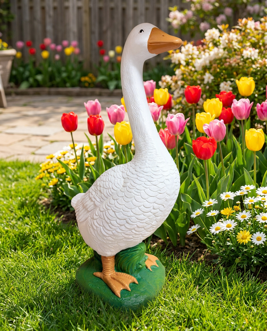Porch Goose 23 inch Large Resin Outdoor Garden Statue Lawn Ornaments