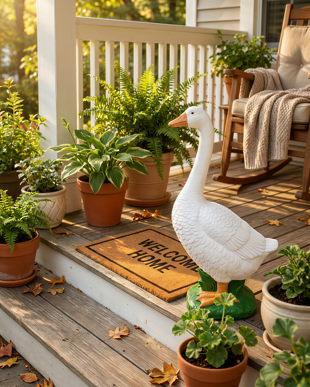 Porch Goose 23 inch Large Resin Outdoor Garden Statue Lawn Ornaments