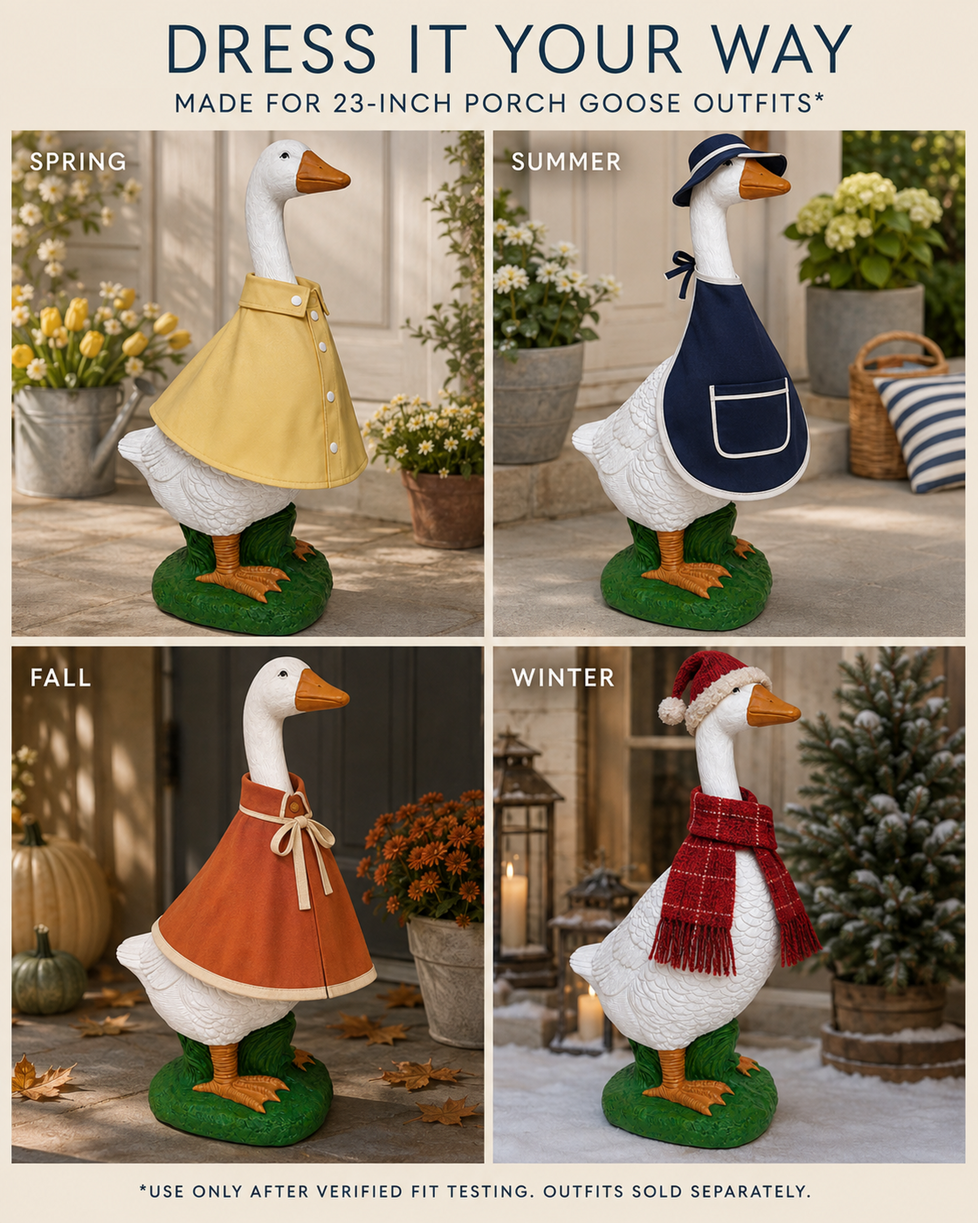 Porch Goose 23 inch Large Resin Outdoor Garden Statue Lawn Ornaments