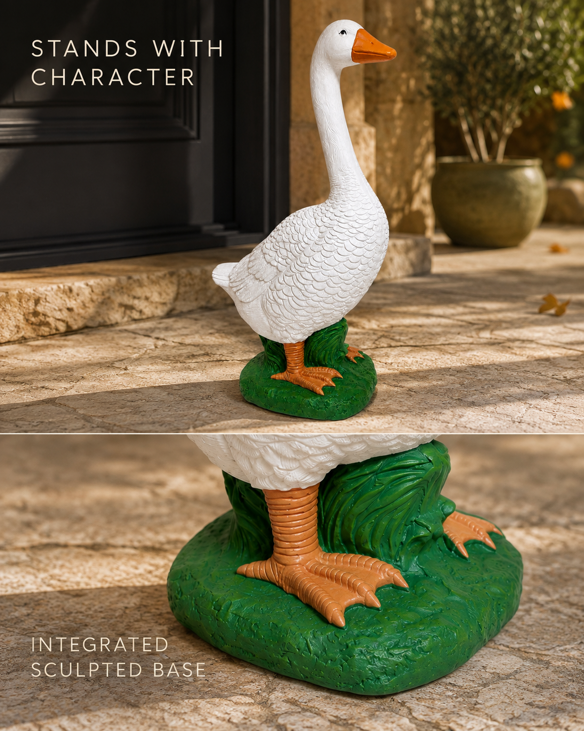Porch Goose 23 inch Large Resin Outdoor Garden Statue Lawn Ornaments