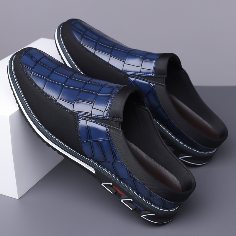 Men's Fashion Calfskin Leather Slippers