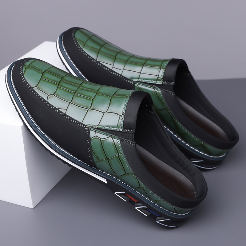 Men's Fashion Calfskin Leather Slippers