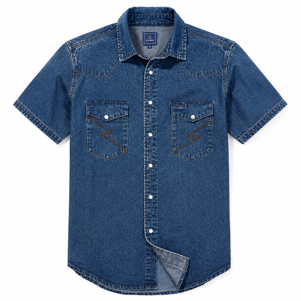 🔥 Hot Sale 🔥 Men's Short-Sleeve Washed Denim Work Shirt
