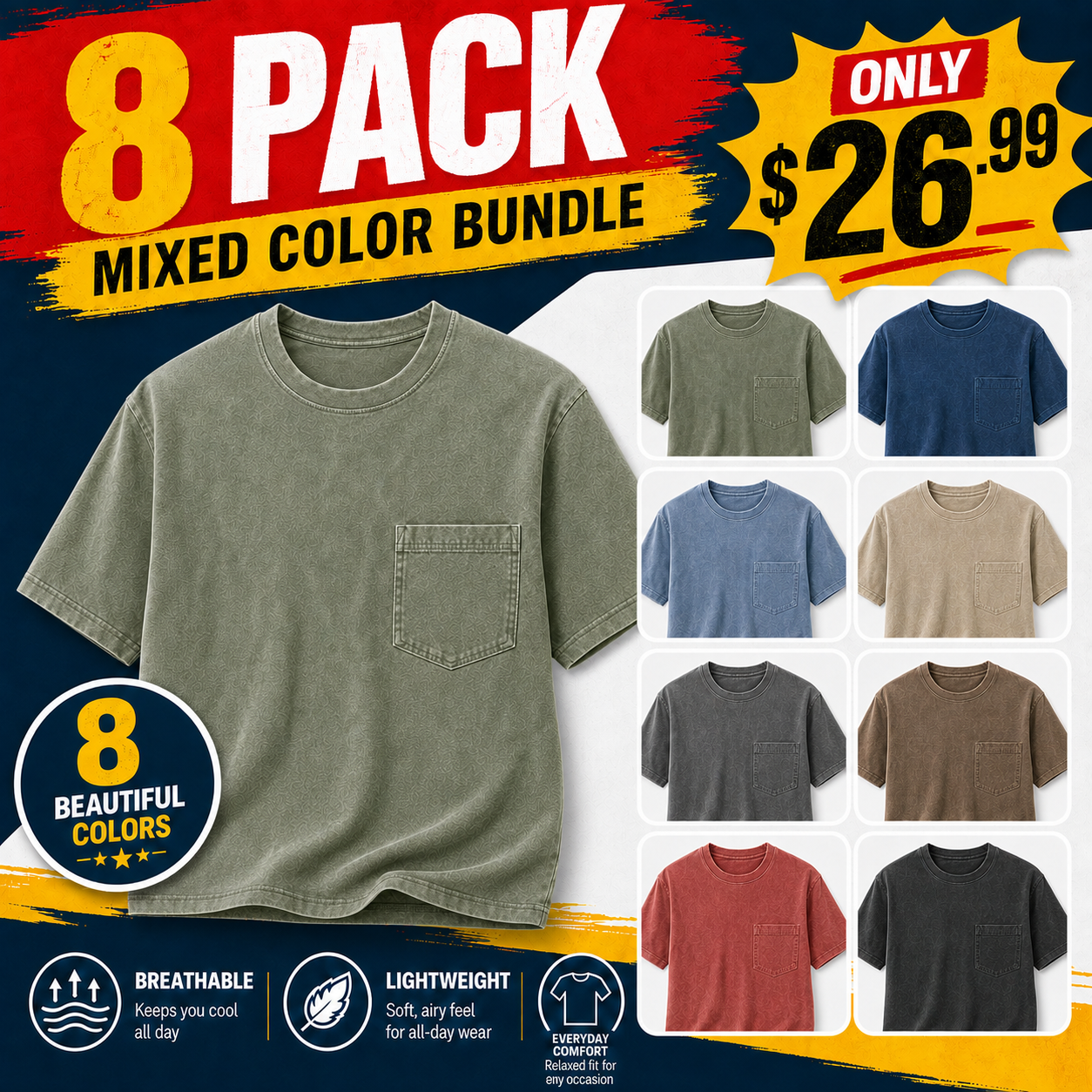 Long-sleeved 8-Pack