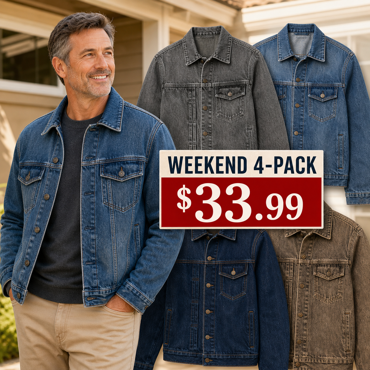 Vintage Denim Trucker Jackets for Men