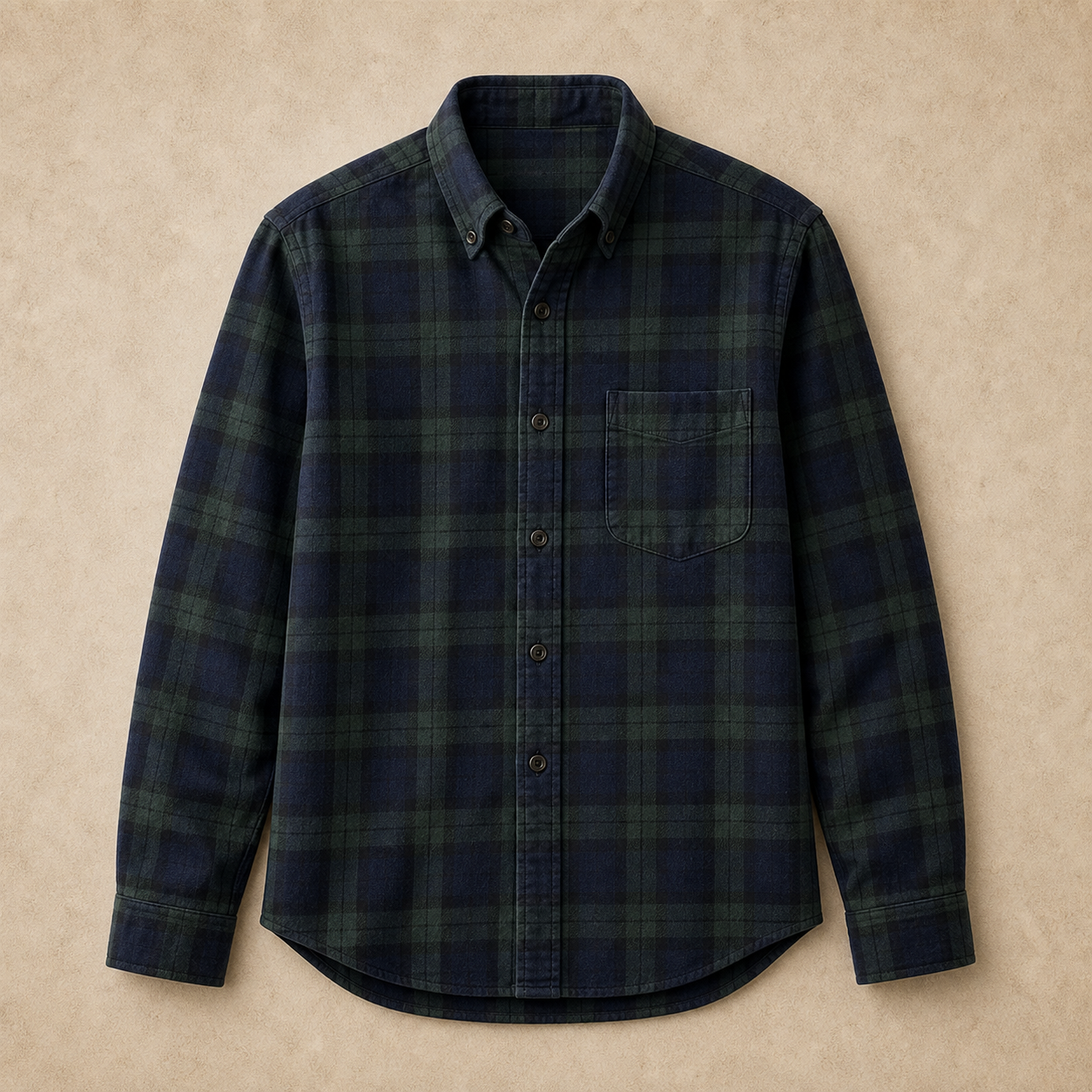Men's Classic Plaid Flannel Button-Up Shirts