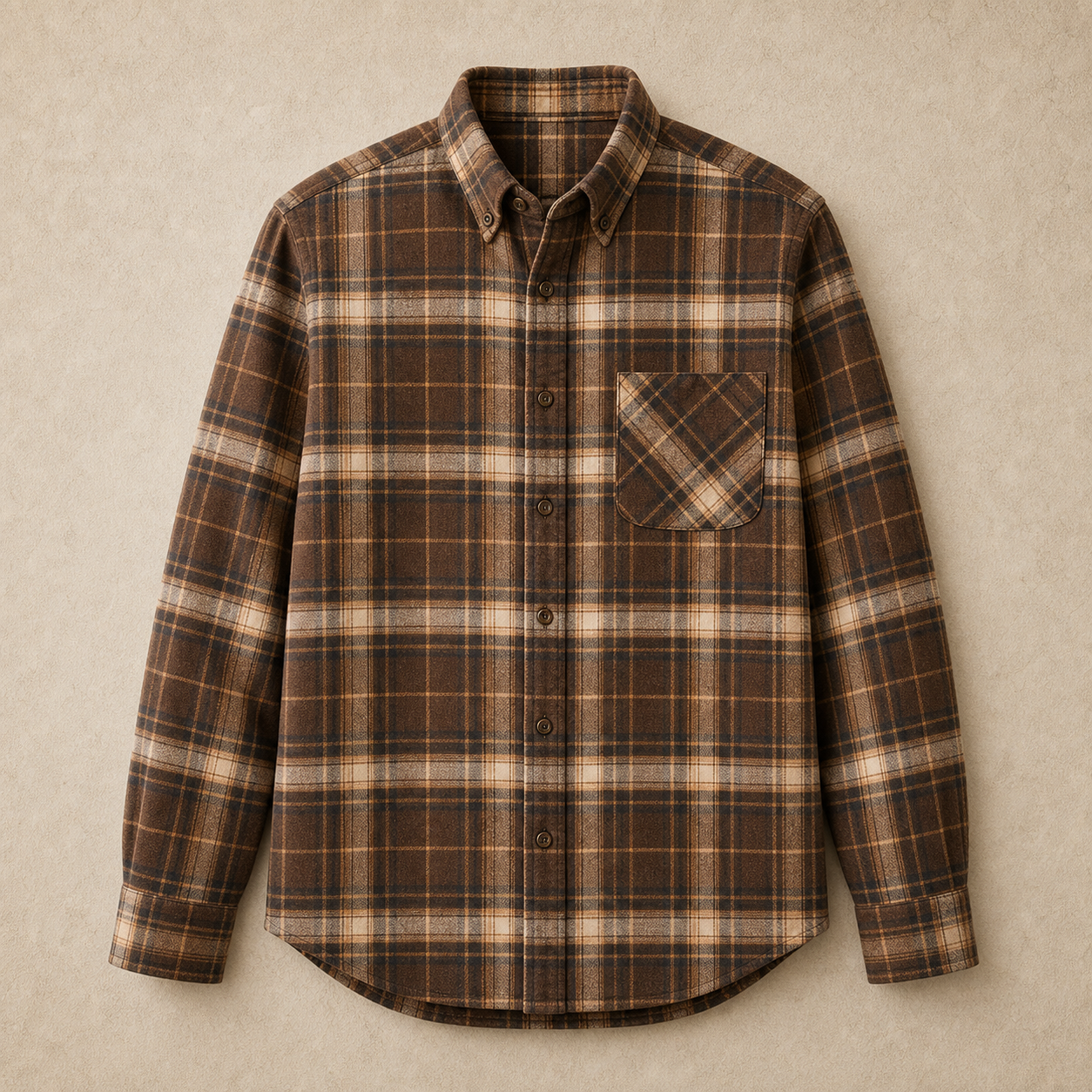 Men's Classic Plaid Flannel Button-Up Shirts