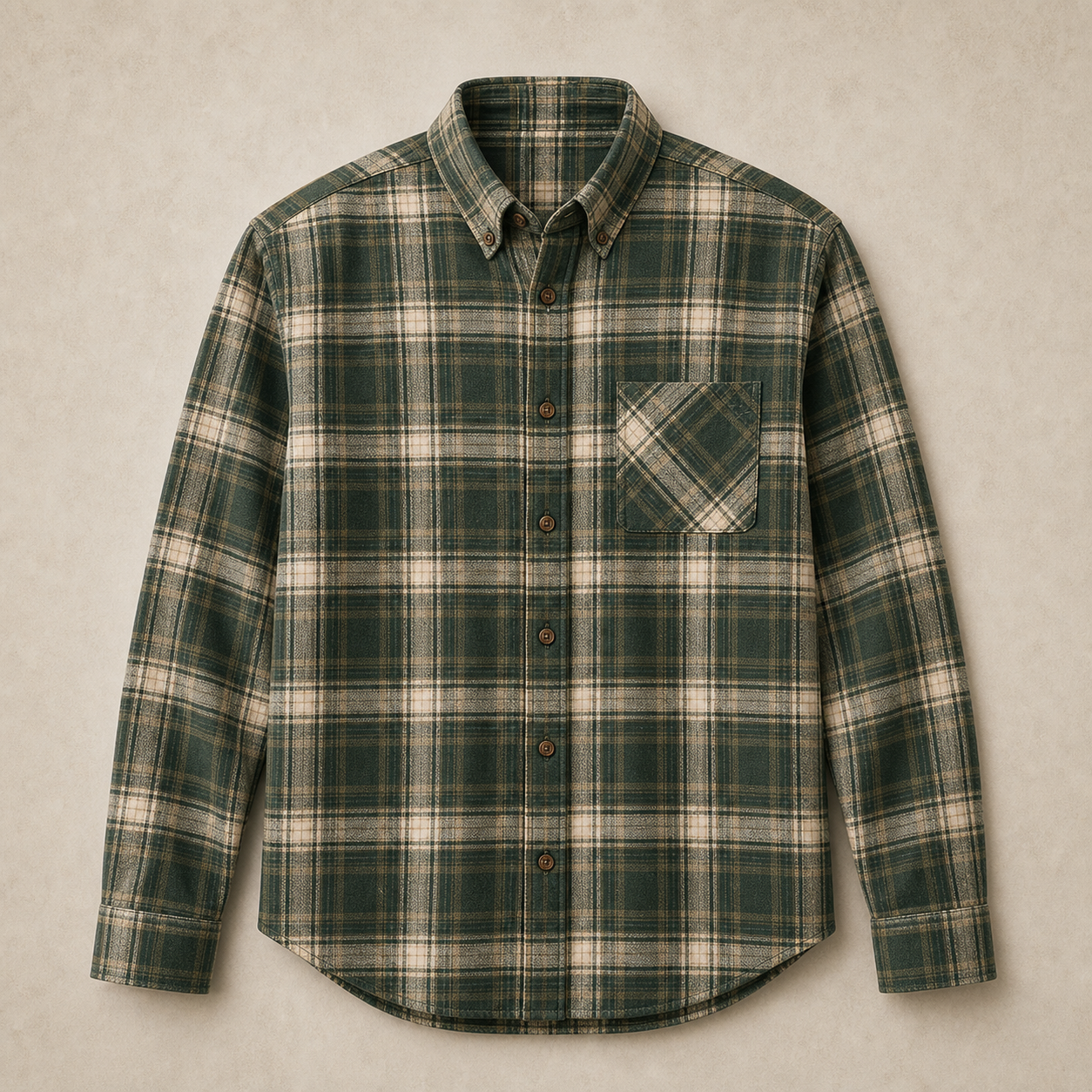 Men's Classic Plaid Flannel Button-Up Shirts