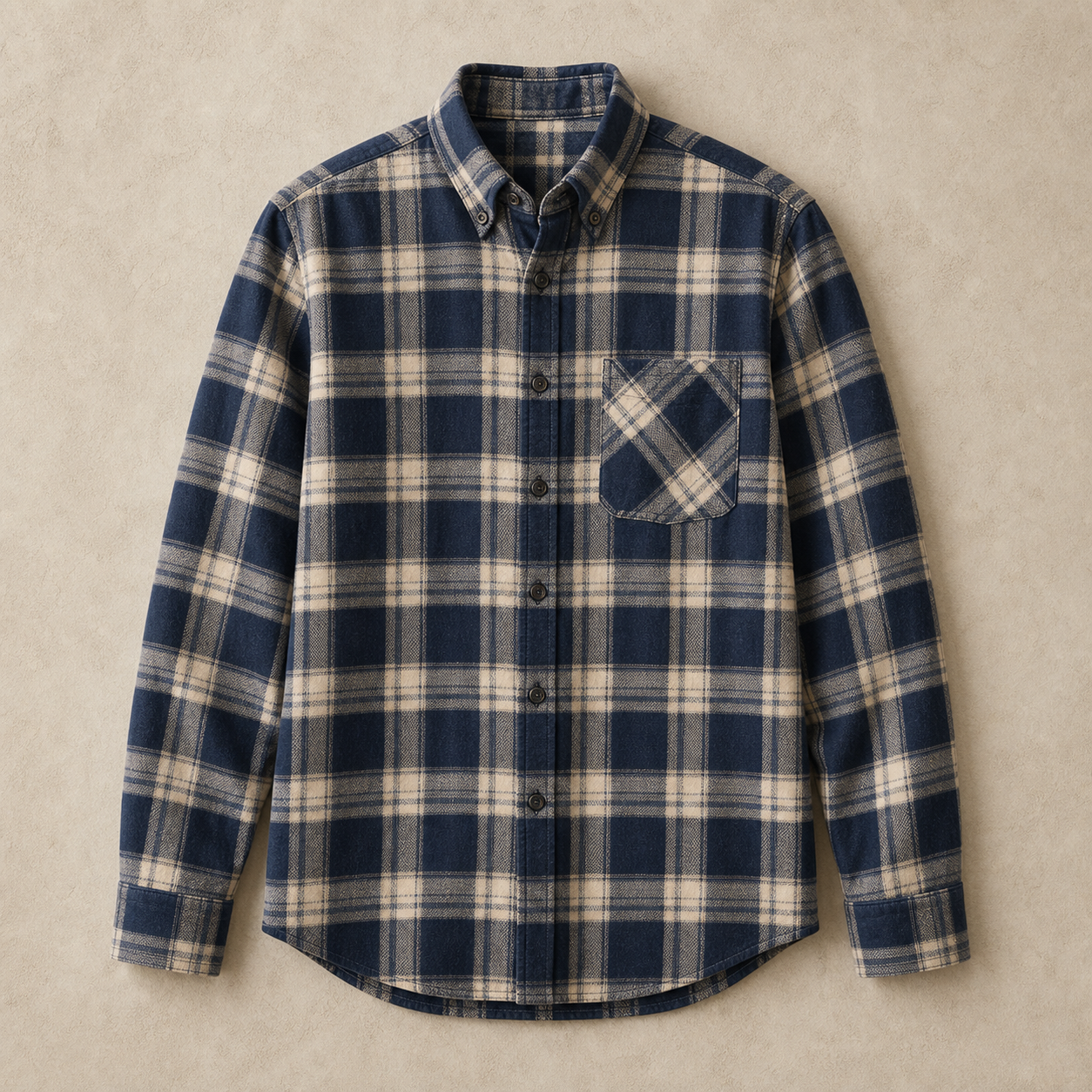 Men's Classic Plaid Flannel Button-Up Shirts