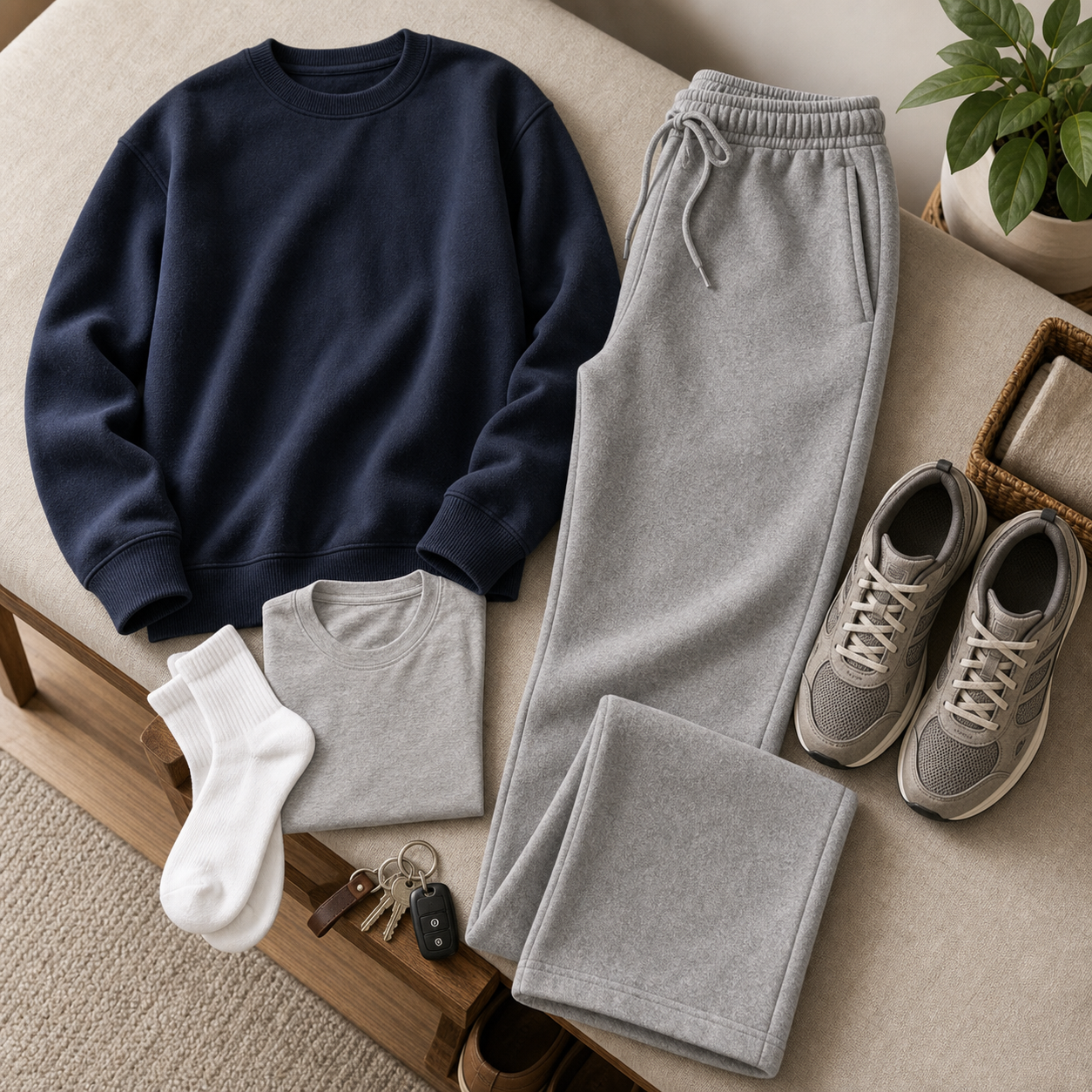 Men's Open-Bottom Fleece Sweatpants
