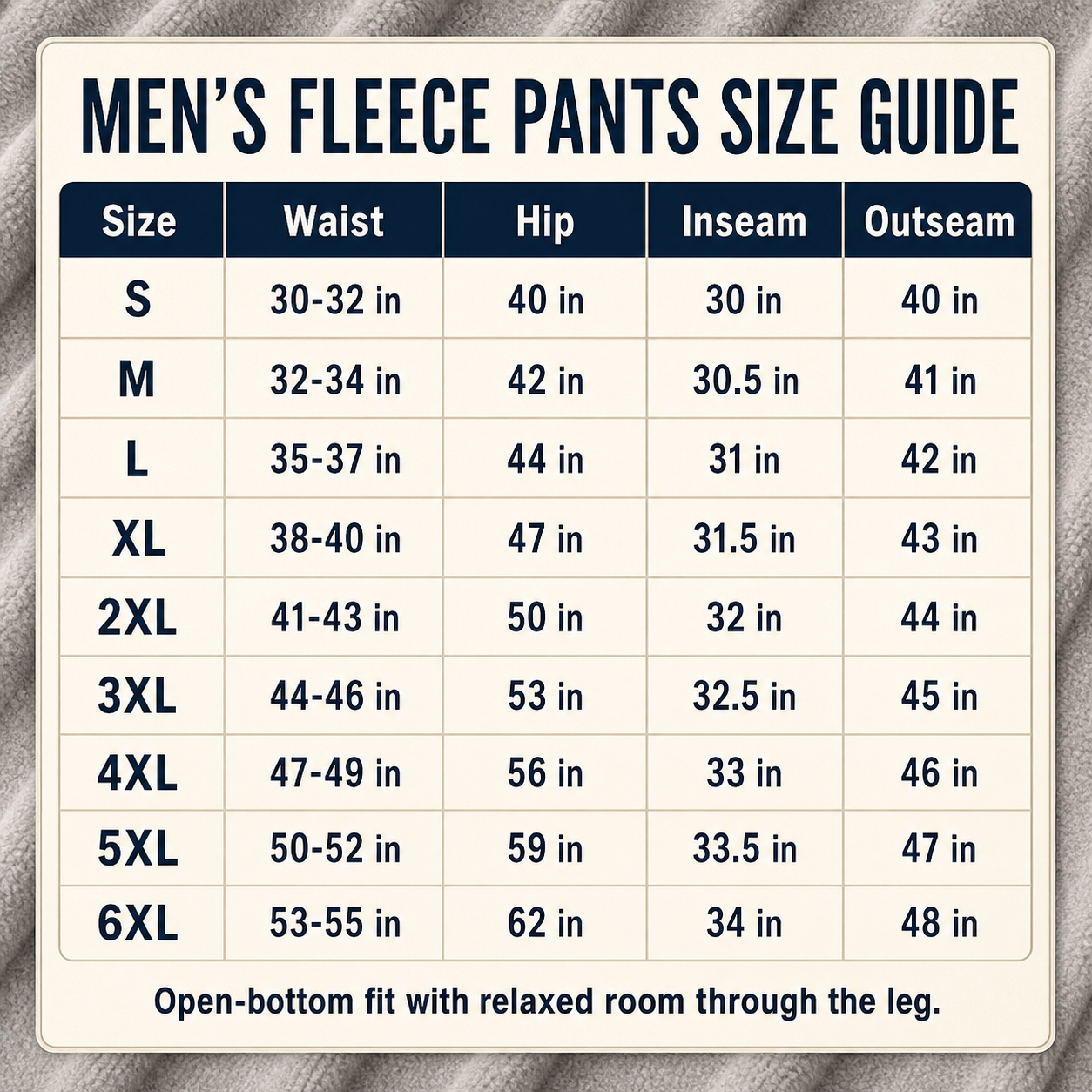 Men's Open-Bottom Fleece Sweatpants