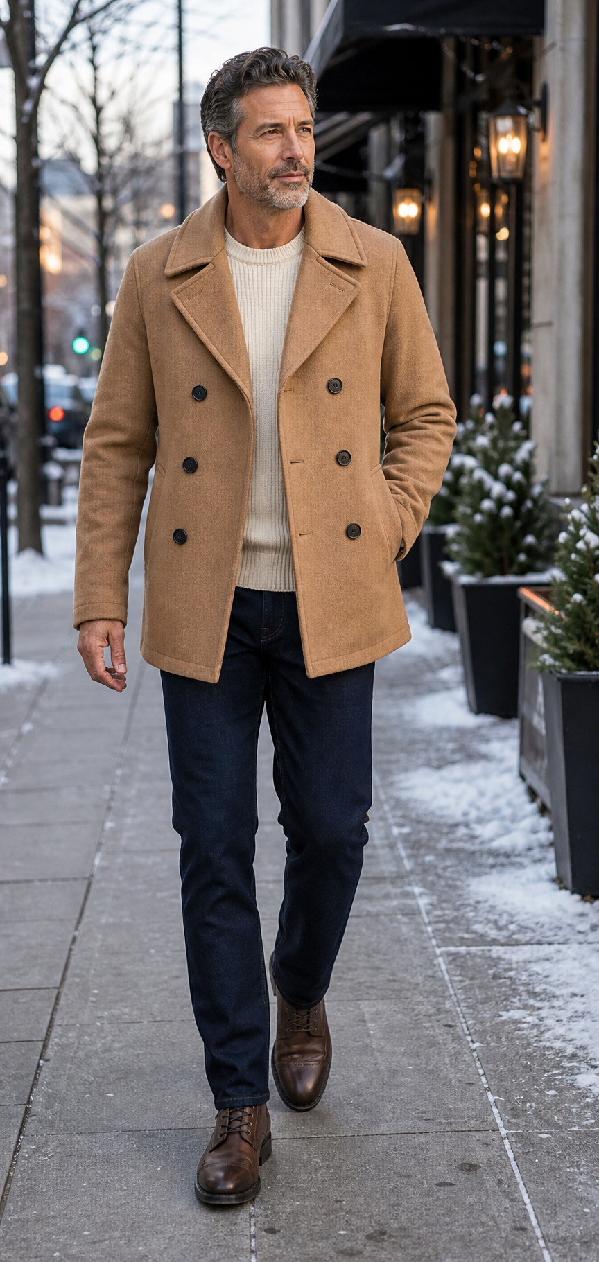 Men's Classic Wool-Blend Peacoats