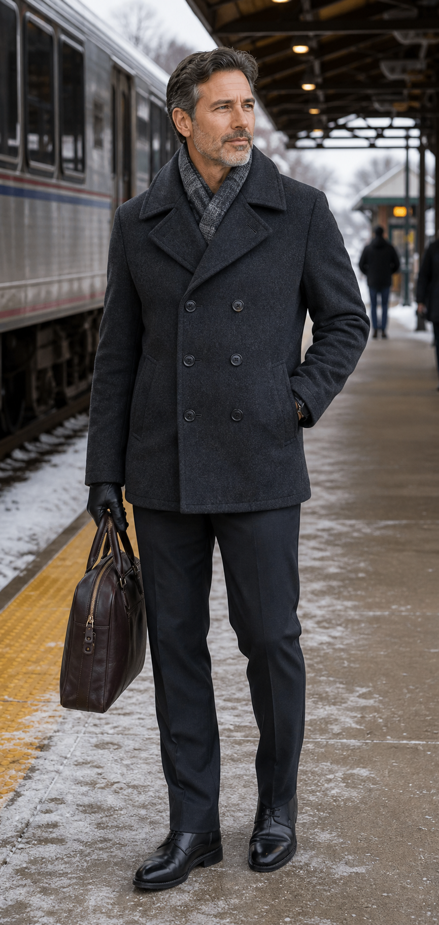 Men's Classic Wool-Blend Peacoats