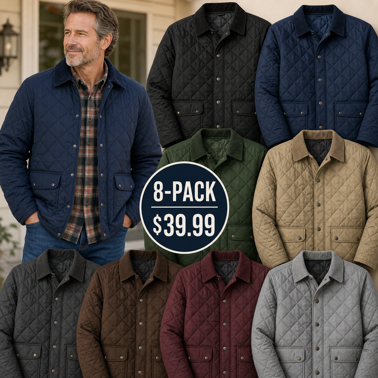 Men's Lightweight Quilted Insulated Jackets