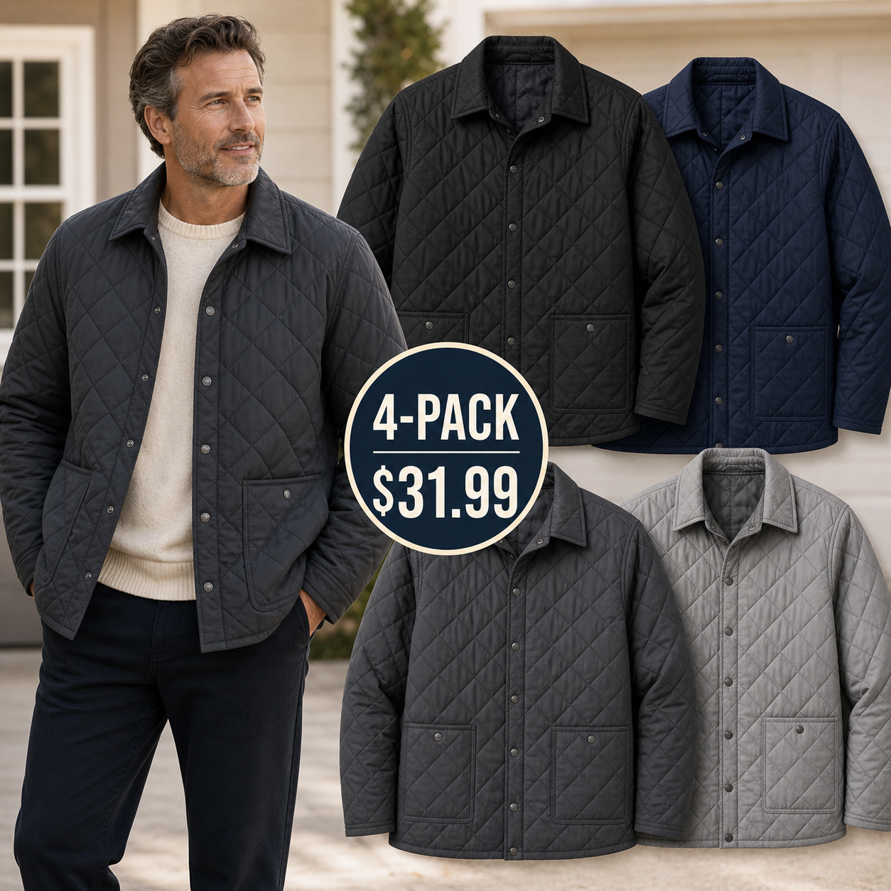 Men's Lightweight Quilted Insulated Jackets