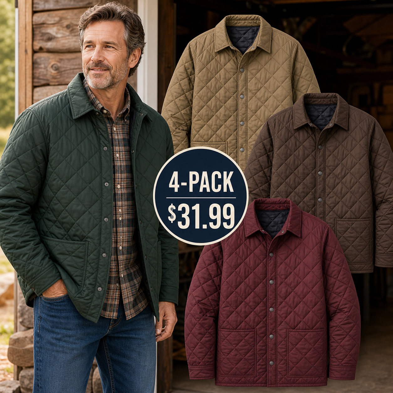 Men's Lightweight Quilted Insulated Jackets