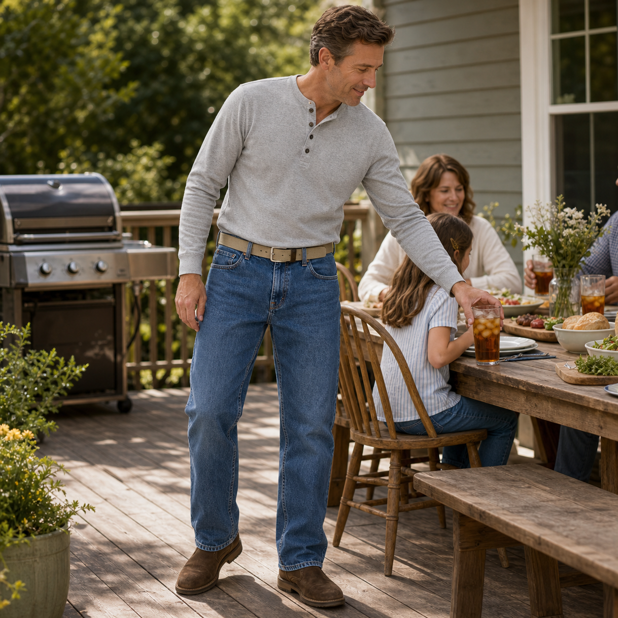 Men's Natural Fit Straight-Leg Jeans