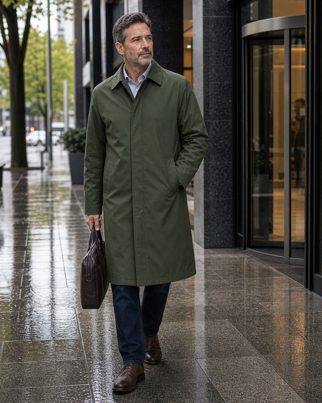 Men's Waterproof Long Trench Coats