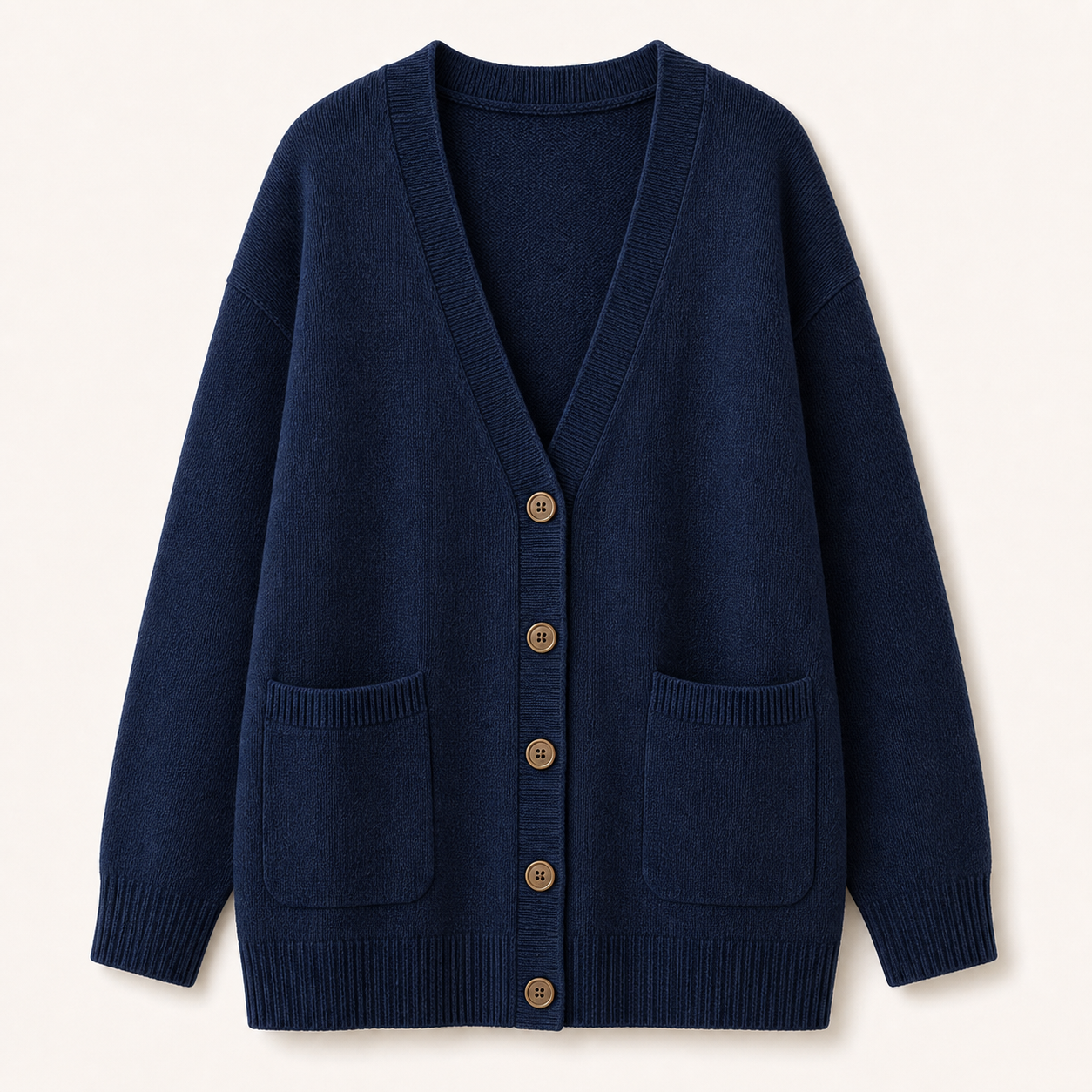 Women's Oversized Cotton Pocket Cardigans