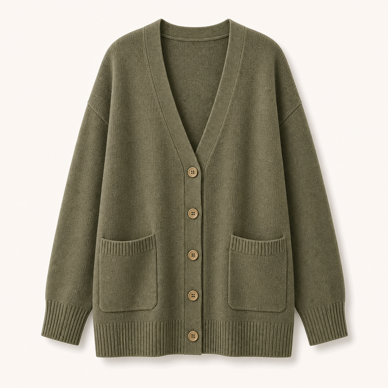Women's Oversized Cotton Pocket Cardigans