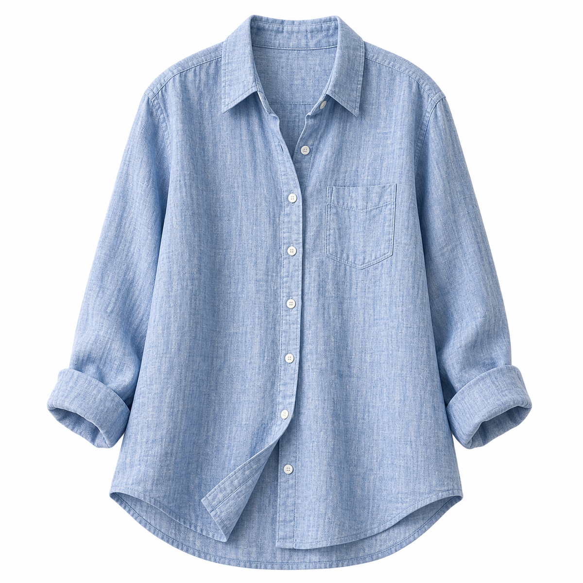 Women's Lightweight Linen Long Sleeve Button Shirts