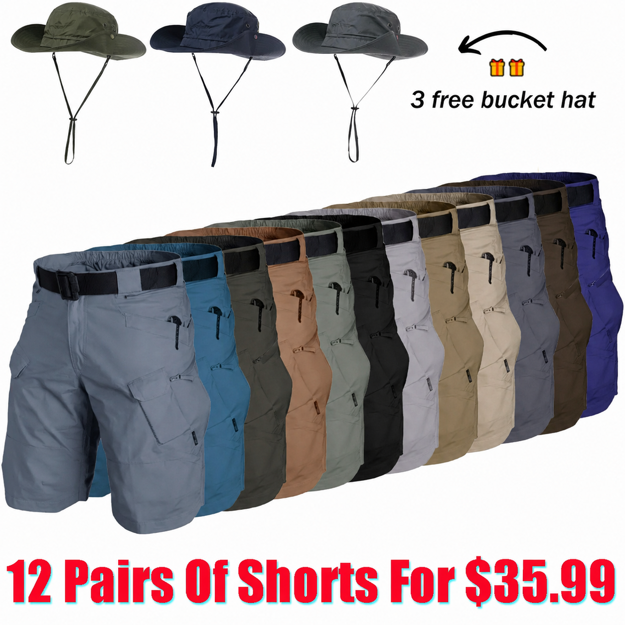 🔥Last Day Sale🔥Men's Multifunctional Waterproof Multi-pocket Outdoor Tactical Shorts