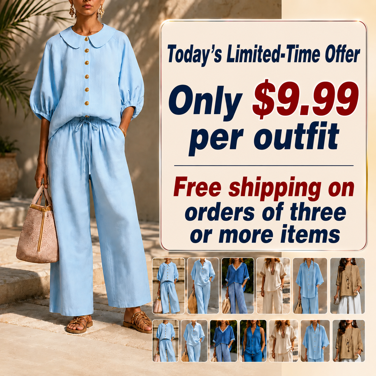 Seasonal Bestsellers: Women's Two-Piece Sets Clearance Sale—🔥Only $9.99 per outfit🔥
