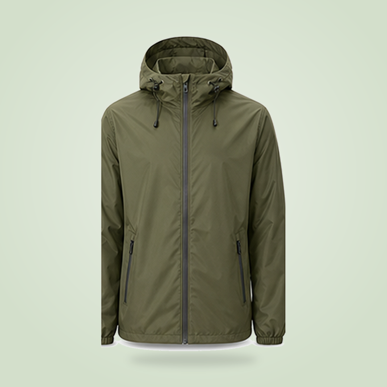 Army Green - Men's Lightweight Waterproof Packable Rain Jacket