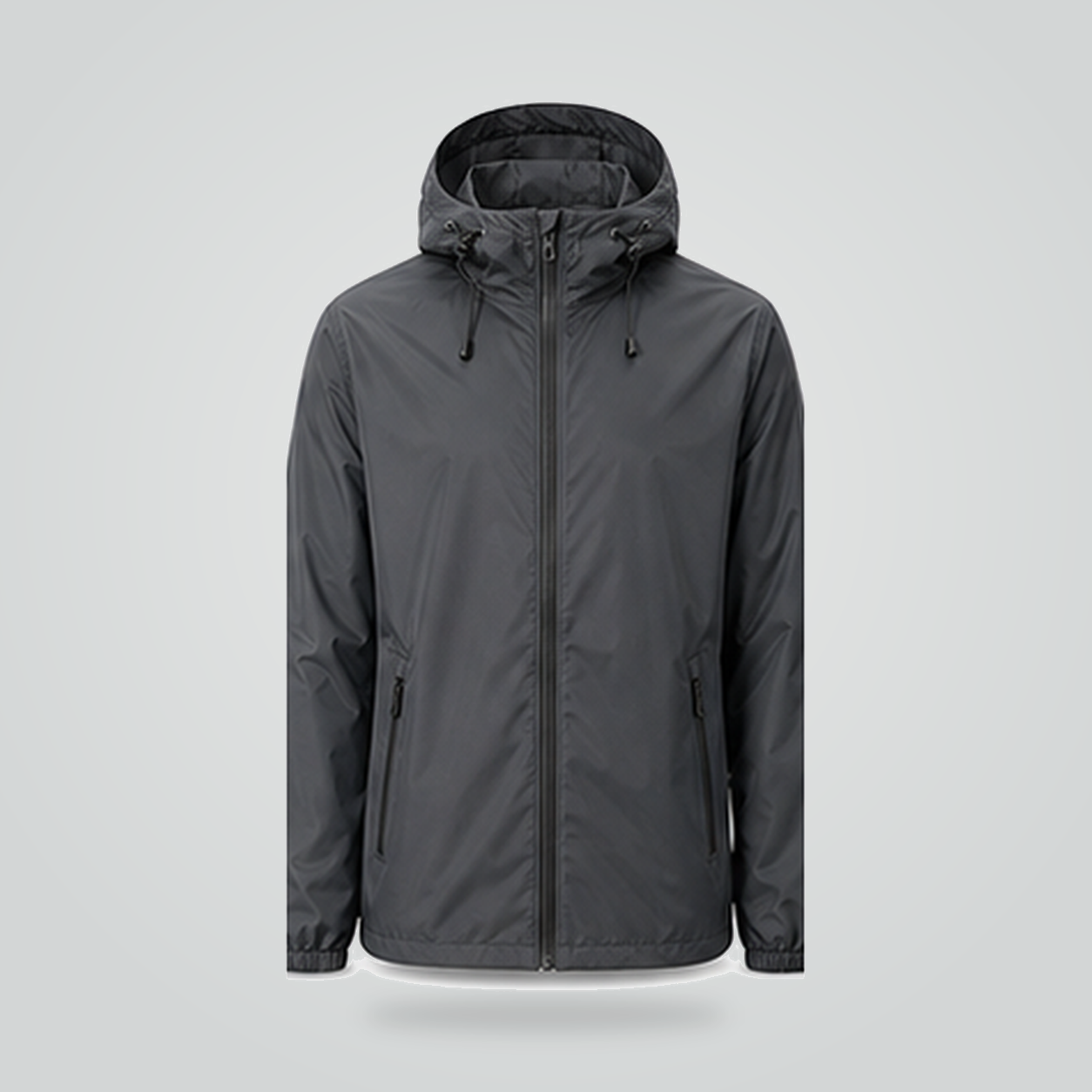 Charcoal Gray - Men's Lightweight Waterproof Packable Rain Jacket