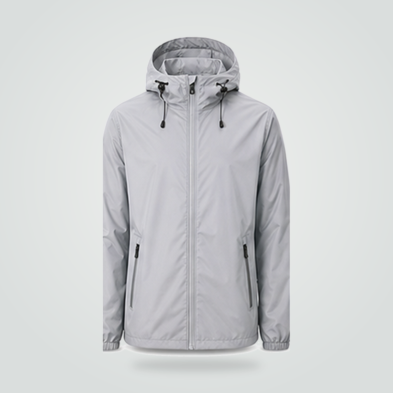 Light Gray - Men's Lightweight Waterproof Packable Rain Jacket