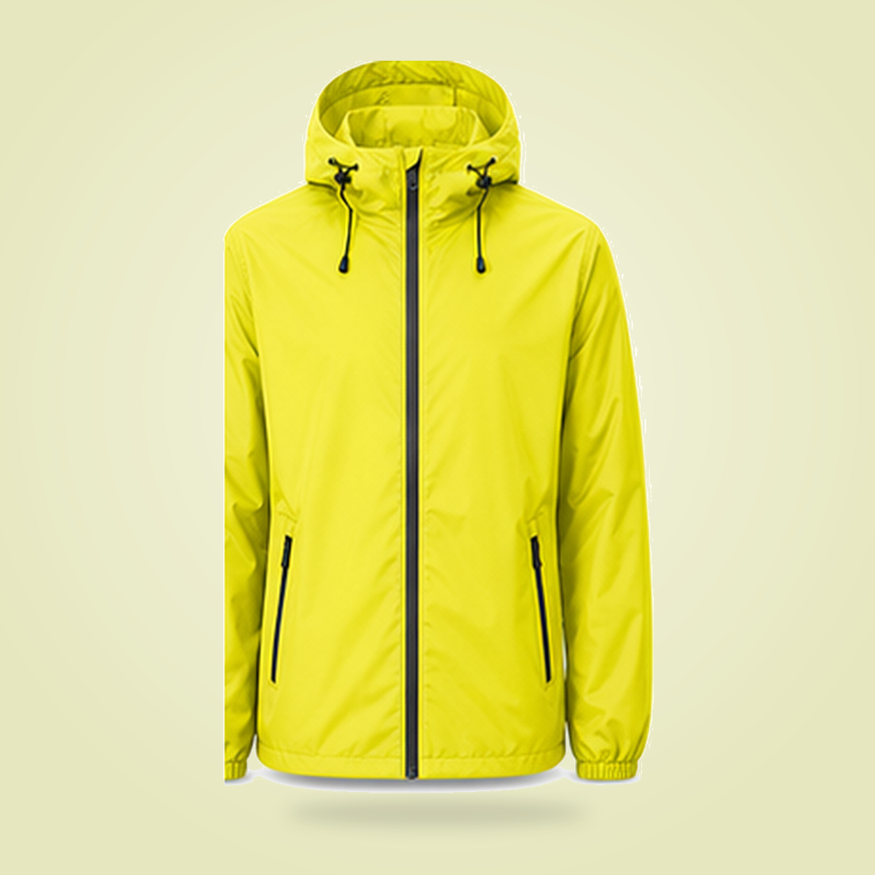 Safety Yellow - Men's Lightweight Waterproof Packable Rain Jacket