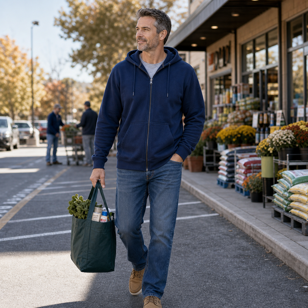 Men's Lightweight Full-Zip Fleece Hoodies