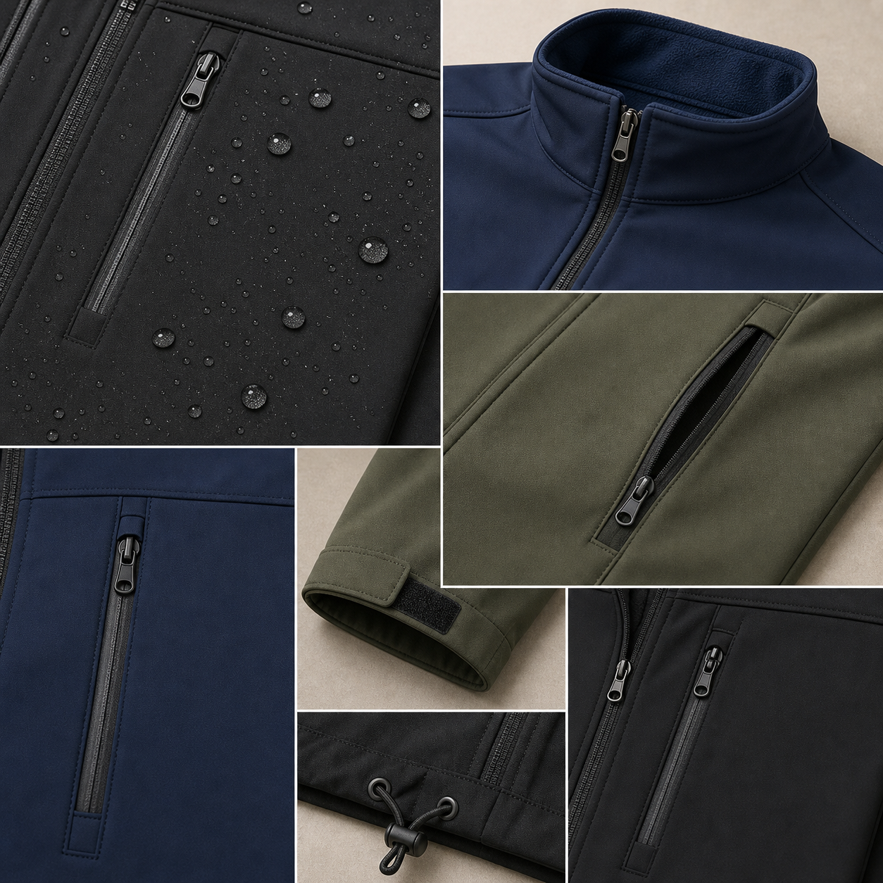 Men's Windproof Water-Resistant Softshell Jacket