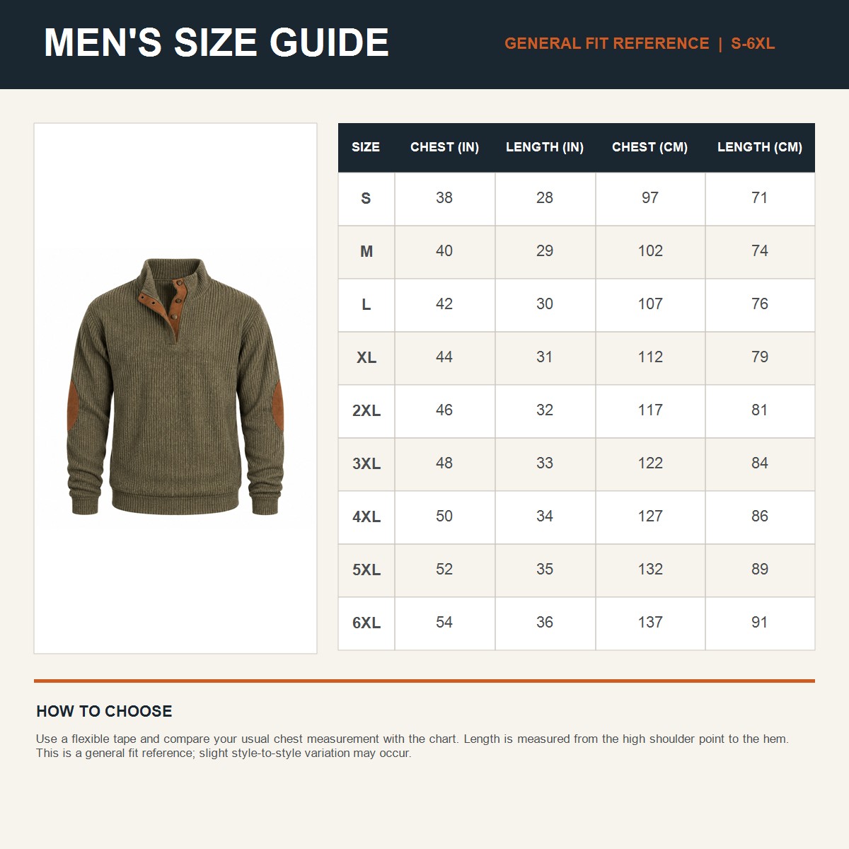 Men's Ribbed Mock-Neck Snap Pullover with Elbow Patches Multipacks product image 10
