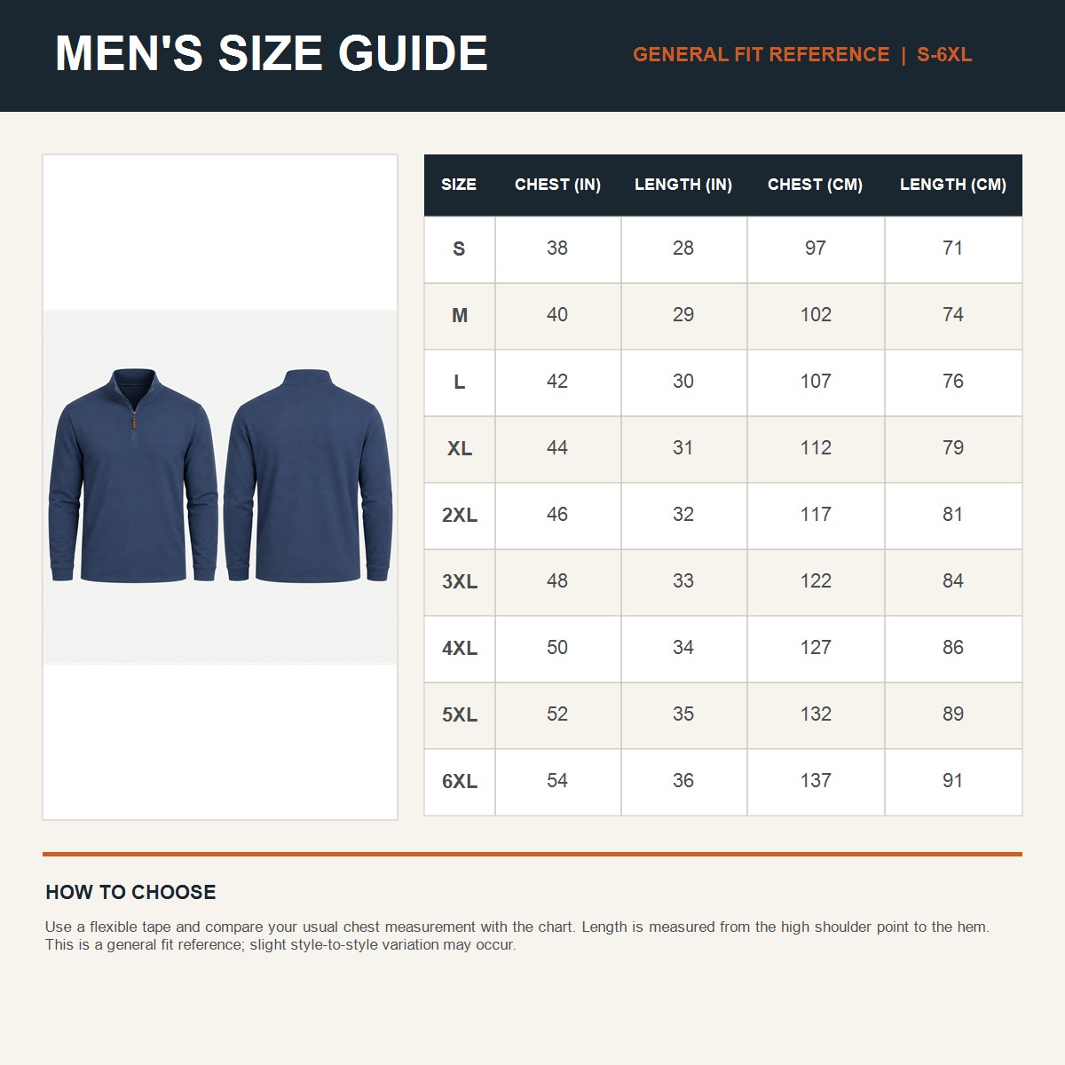 Men's Essential Quarter-Zip Long-Sleeve Pullover Multipacks product image 10