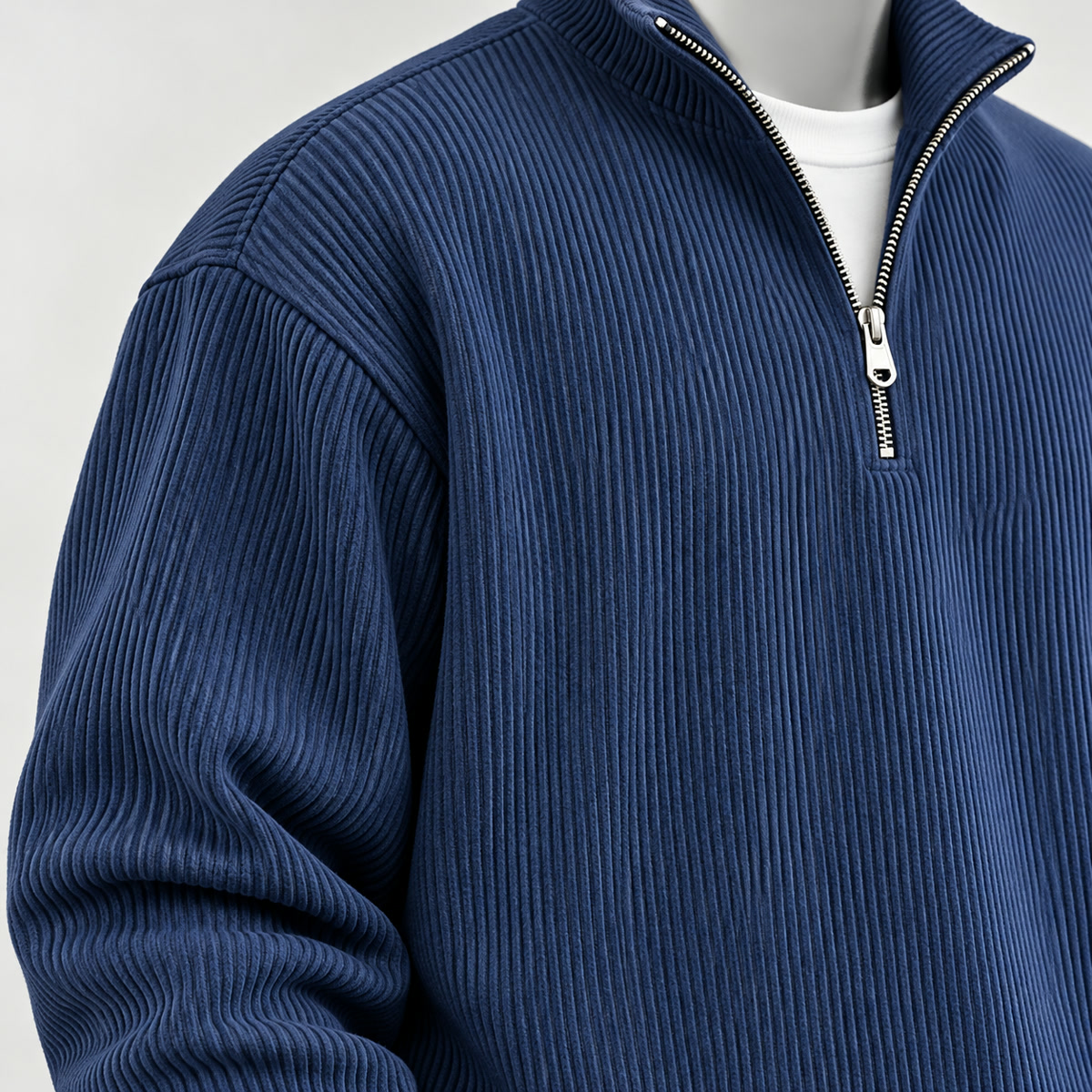 Men's Ribbed Quarter-Zip Relaxed Pullover Multipacks product image 8
