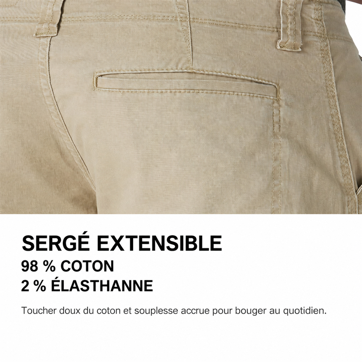 Lot de 9 pantalons cargo extensibles homme coupe décontractée à 6 poches - 05