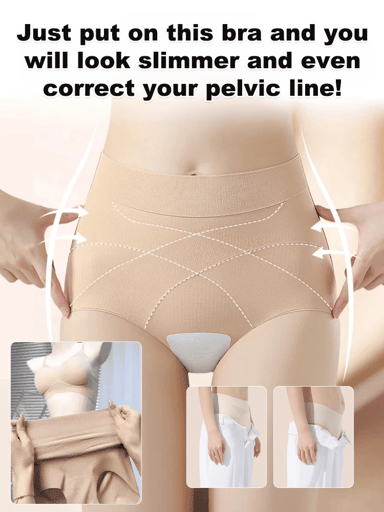 Ultra-thin cross-tummy seamless briefs