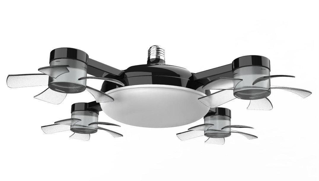 [Best-Selling in Europe and America]No-Drill No-Wiring Remote Control 2-in-1 Fan Light，Multiple modes to meet all your needs!